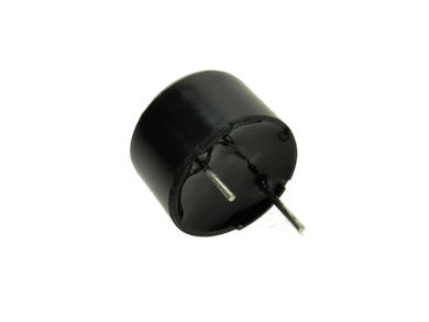 Electromagnetic buzzer; KPX-G1212B; 85 dB (d=0,1m); 9÷15V; 30mA; dia. 12mm; 3,1kHz; through hole (THT); 7,6; continuous; with built in generator; pins; 9,5mm