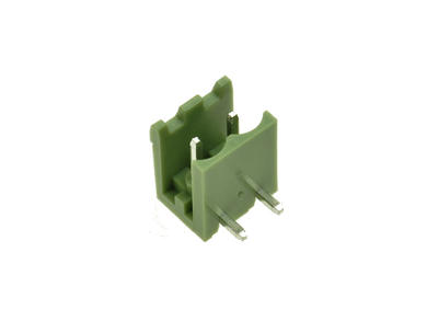 Terminal block; XY2500R-A-02P; 2 ways; R=5,00mm; 8,1mm; 12A; 300V; through hole; angled 90°; open; green; Xinya; RoHS