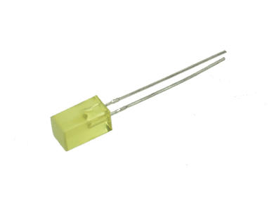 LED; L-1553YDT; 5x5mm; yellow; 1,8÷5mcd; 140°; diffused; yellow; rectangular; flat; 1,95V; 30mA; 590nm; through hole; Kingbright; RoHS