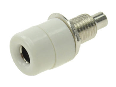 Banana socket; 4mm; 24.247.6; white; solder; 22m; 24A; 60V; nickel plated brass; ABS; Amass; RoHS; 2.109.W