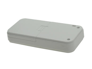 Enclosure; handheld; CS75-W; ABS; 75mm; 35mm; 12mm; white; with battery compartment; RoHS; Takachi