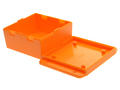 Enclosure; multipurpose; NUB808043OR; ABS; 80mm; 80,6mm; 43,5mm; orange; mounting flange; snap; Gainta; RoHS