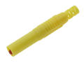 Wtyk bananowy; 4mm; 25.503.3; żółty; bezpieczny; 54mm; lutowany; 32A; 1000V; mosiądz niklowany; PA; Amass; RoHS