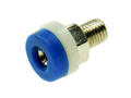 Banana socket; 2mm; 24.106.5; blue; screwed; 11mm; 10A; 60V; nickel plated brass; ABS; Amass; RoHS; 2.007.BL