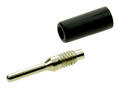 Banana plug; 2mm; 25.204.2; black; 25mm; solder; 10A; 60V; nickel plated brass; PE; Amass; RoHS