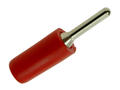 Banana plug; 2mm; 25.204.1; red; 25mm; solder; 10A; 60V; nickel plated brass; PE; Amass; RoHS