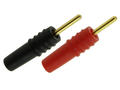 Banana plug; 1mm; 25.101.1; red; 19mm; solder; 6A; 60V; gold plated brass; PVC; Amass; RoHS