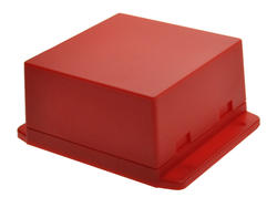 Enclosure; multipurpose; NUB808043RD; ABS; 80mm; 80,6mm; 43,5mm; red; mounting flange; snap; Gainta; RoHS