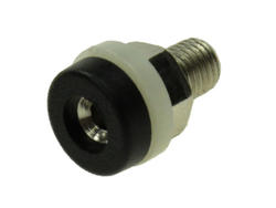 Banana socket; 2mm; 24.106.2; black; screwed; 11mm; 10A; 60V; nickel plated brass; ABS; Amass; RoHS; 2.007.2