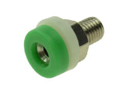 Banana socket; 2mm; 24.106.4; green; screwed; 11mm; 10A; 60V; nickel plated brass; ABS; Amass; RoHS; 2.007.G