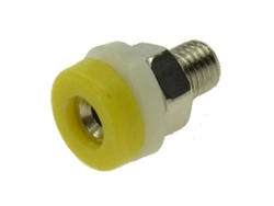 Banana socket; 2mm; 24.106.3; yellow; screwed; 11mm; 10A; 60V; nickel plated brass; ABS; Amass; RoHS; 2.007.Y