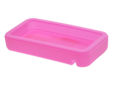 Silicon housing; CSSC90-CL-P; silicon; pink; 48,6x93,6mm; Takachi; RoHS