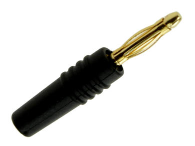 Banana plug; 2mm; 25.201.2; black; 27mm; solder; 10A; 60V; gold plated brass; PA; Amass; RoHS; 1.002.B