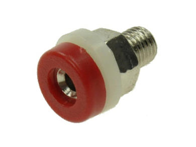 Banana socket; 2mm; 24.106.1; red; screwed; 11mm; 10A; 60V; nickel plated brass; ABS; Amass; RoHS; 2.007.R