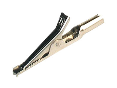Crocodile clip; AGF30 930122000; uninsulated; 49mm; pluggable (4mm banana socket); 60V; stainless steel; Hirschmann; RoHS