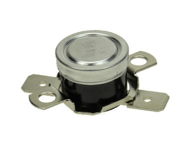 Thermostat; bimetallic; 2455R-01000077; NC; 100°C; 80°C; 10A; 240V AC; metal diam.16x20mm with bracket; 6,3mm horizontal connectors; Honeywell; RoHS