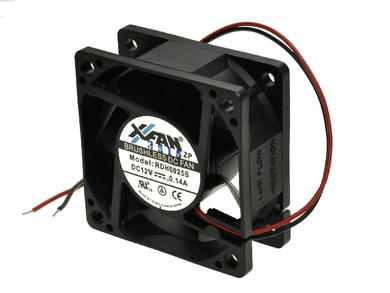Fan; RDH6025S; 60x60x25mm; slide bearing; 12V; DC; 1,68W; 34,3m3/h; 29dB; 140mA; 4000RPM; 2 wires; X-FAN; RoHS; 6÷13,8V; 300mm