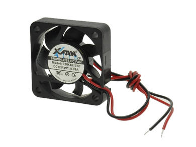 Fan; RDH4010S1; 40x40x10mm; slide bearing; 12V; DC; 1,08W; 12,9m3/h; 33dB; 90mA; 7000RPM; 2 wires; X-FAN; RoHS