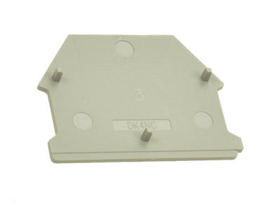 End cover; for DIN rail terminal blocks; DK4NC; grey; Dinkle; RoHS