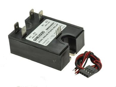 Relay; SSR; dual output; GM4044ZD1; 4÷16V; DC; 2x40A; 44÷440V; AC; zero crossing; SCR output; with connectors; panel mounted; DPST NO; Greegoo; RoHS