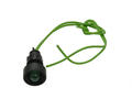 Kontrolka; KLP10G/230V; 13mm; podświetlenie LED 230V; zielony; z przewodem; czarny; IP20; LED 10mm; 30mm; Elprod; RoHS
