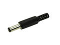 Plug; 2,1mm; DC power; 5,5mm; 14,0mm; DCP-02-2.1B; straight; for cable; solder; plastic