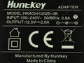 Zasilacz; wtyczkowy; ZSI12V2A; 12V DC; 2A; 2,1/5,5mm prosty; kolor czarny; Huntkey