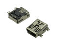 Socket; miniUSB B; 229-5FB; USB 2.0; black; surface mount; angled 90°; horizontal; phosphor brozne; RoHS