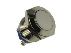 Switch; push button; GQ19F-10/N; OFF-(ON); 1 way; no backlight; momentary; panel mounting; 2A; 36V DC; 19mm; IP65; Onpow; RoHS