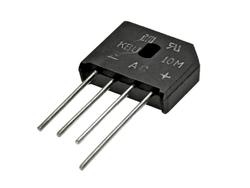 Bridge rectifier; KBU10M / KBU1010; 10A; 1000V; flat; through hole (THT); FM type 23x19x7mm; SEP Electronic; RoHS