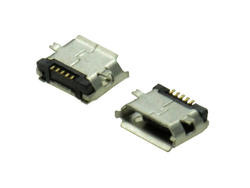 Gniazdo; microUSB B; 233-0-1-0; USB 2.0; czarny; powierzchniowy (SMD); poziome; metal; RoHS