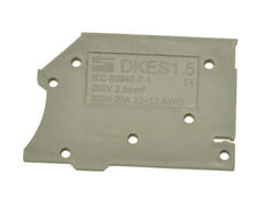 End cover; for DIN rail terminal blocks; DKES1.5CB; grey; Dinkle; RoHS