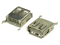 Gniazdo; USB A; 181B-W; USB 2.0; biały; przewlekany (THT); proste; pionowe; brąz fosforowany; RoHS