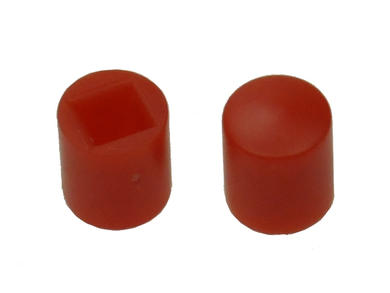 Cap; SC012-R; red; round; 6,3mm; 7,4mm; 3,3x3,3mm; RoHS