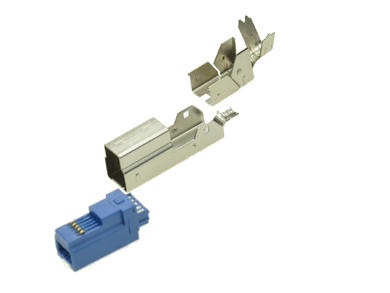 Plug; USB B; 148M; USB 3.0; blue; for cable; straight; solder; nickel; RoHS