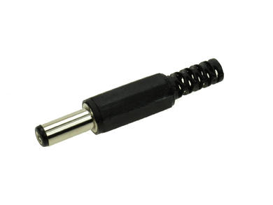 Plug; 2,1mm; DC power; 5,5mm; 14,0mm; DCP-02-2.1B; straight; for cable; solder; plastic