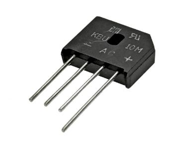 Bridge rectifier; KBU10M / KBU1010; 10A; 1000V; flat; through hole (THT); FM type 23x19x7mm; SEP Electronic; RoHS