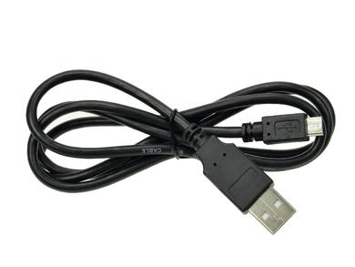 Cable; USB; K46800; USB-A plug; microUSB plug; 1m; black; round; PVC; Goobay; RoHS