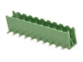 Terminal block; EDR-5.08-10P-4; 10 ways; R=5,08mm; 8,2mm; 15A; 300V; through hole; angled 90°; open; green; KLS; RoHS