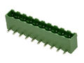 Terminal block; EDRC-5.08-10P-4; 10 ways; R=5,08mm; 8,2mm; 15A; 300V; through hole; angled 90°; closed; green; KLS; RoHS