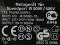 Power Supply; plug; ZNT16V900mA; transforming; 16V DC; 900mA; straight 2,5/5,5mm; black