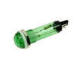 Indicator; N-808-G-230VAC; 10,5mm; neon bulb 250V backlight; green; 4,8x0,8mm connectors; green; IP20; 34mm; Canal; RoHS