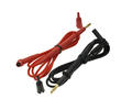 Test leads; PP BM 105051; for multimeter; 2mm; safe; angled; 1m; silicon; 0,75mm2; black & red; 10A; 1000V; nickel plated brass; Brymen