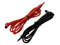 Test leads; PP BM 105051; for multimeter; 2mm; safe; angled; 1m; silicon; 0,75mm2; black & red; 10A; 1000V; nickel plated brass; Brymen