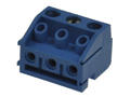 Terminal block; AK320-031-12; 3 ways; R=5,00mm; 11mm; 16A; 300V; through hole; straight; round hole; slot screw; crimped; 0,14÷1,5mm2; blue; Karson; RoHS