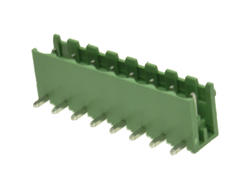 Terminal block; EDR-5.08-08P-4; 8 ways; R=5,08mm; 8,2mm; 15A; 300V; through hole; angled 90°; open; green; KLS; RoHS