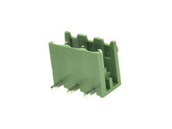 Terminal block; EDR-5.08-03P-4; 3 ways; R=5,08mm; 8,2mm; 15A; 300V; through hole; angled 90°; open; green; KLS; RoHS