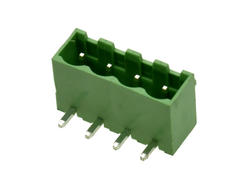 Terminal block; EDRC-5.08-04P-4; 4 ways; R=5,08mm; 8,2mm; 15A; 300V; through hole; angled 90°; closed; green; KLS; RoHS