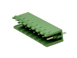 Terminal block; EDV-5.08-08P-4; 8 ways; R=5,08mm; 12,1mm; 15A; 300V; through hole; straight; open; green; KLS; RoHS