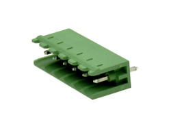 Terminal block; EDV-5.08-06P-4; 6 ways; R=5,08mm; 12,1mm; 15A; 300V; through hole; straight; open; green; KLS; RoHS